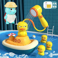Large ship set + 1 water-spraying turtle [rechargeable version]