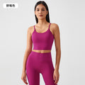 New women's sports tank top bra - built-in cup, shockproof, push-up, side boob coverage, beautiful back, fitness yoga bra ag002
