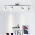 Modern minimalist chrome surface-mounted track lighting fixture for living room, bedroom, hallway, iron ceiling, shop, commercial background wall