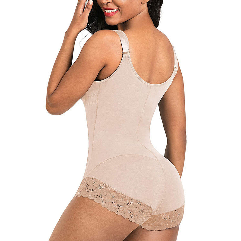 Tik  hot selling one-piece waist shapewear zipper triangle zipper hip lifting body shaping belly shapewear