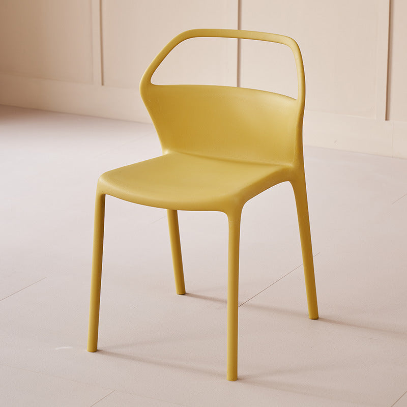 For homemodern casual chair plastic back casual popular chair scandinavian dining chair stackable stool small apartment
