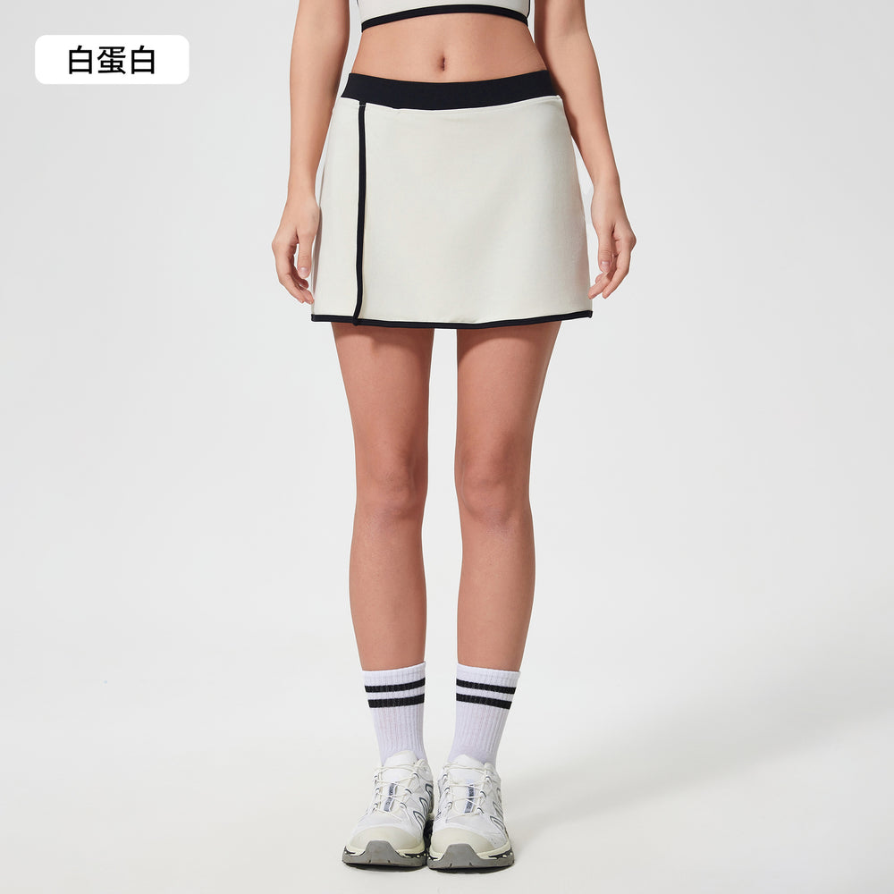Contrast color sports tennis skirt yoga suit women's high intensity bubble wrap vest women's nude butt lift fitness nine-point pants
