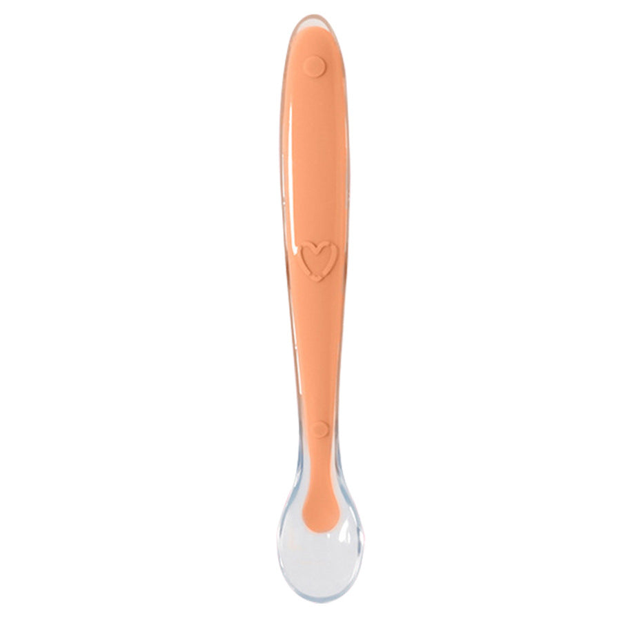 Factory custom baby silicone spoon baby silicone soft spoon newborn food supplement spoon soft head spoon child feeding tableware