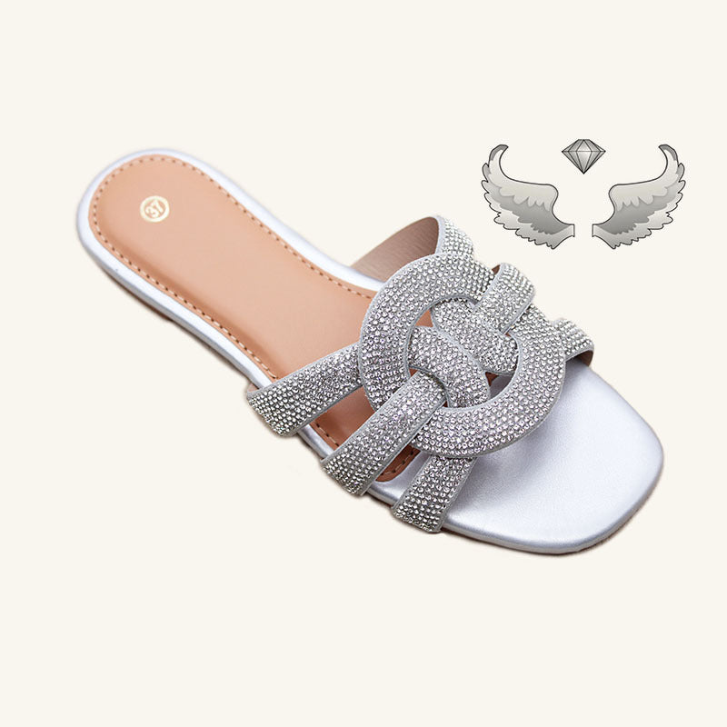 Suriname new  women's slippers light luxury with diamonds fashion wear-resistant craft shoes Ladies slippers