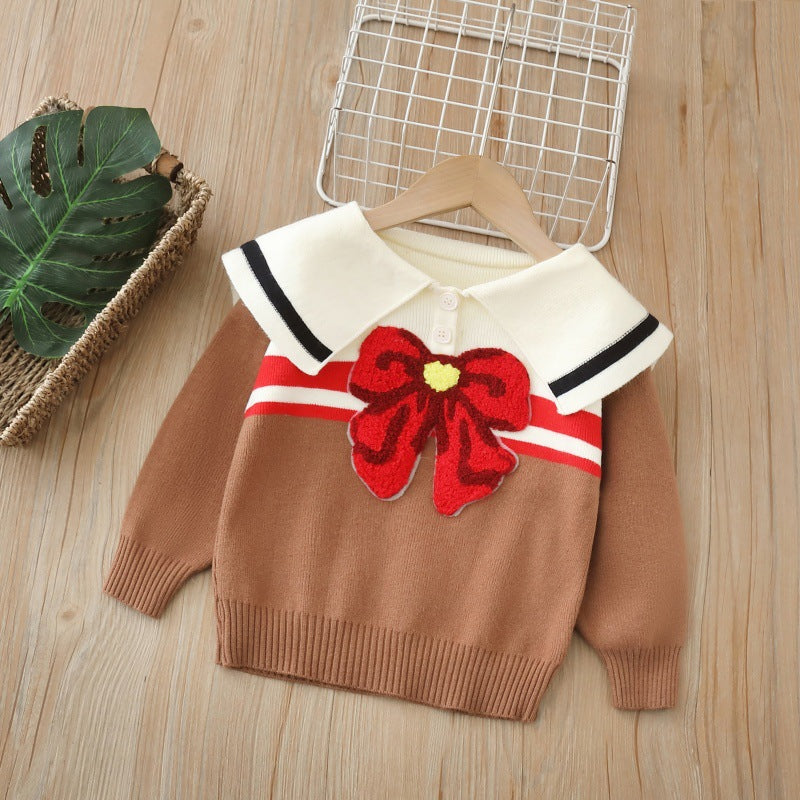 Kids' pullover sweater set -  autumn new collection - preppy style girls' two-piece sweater set