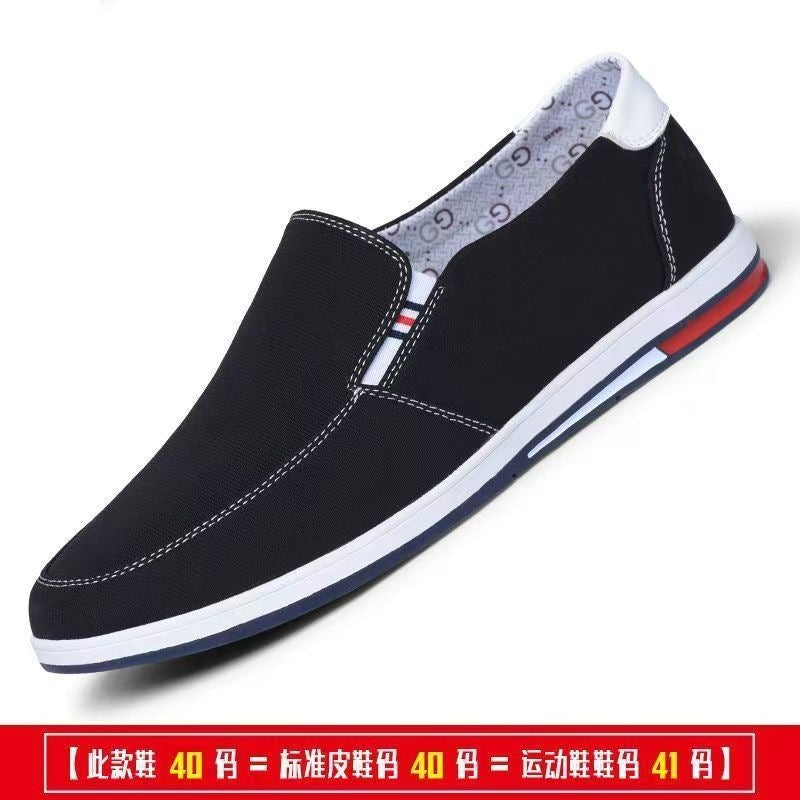 Men's youth korean style british fashion trendy men's shoes business shoes slip-on casual canvas shoes wholesale dropshipping