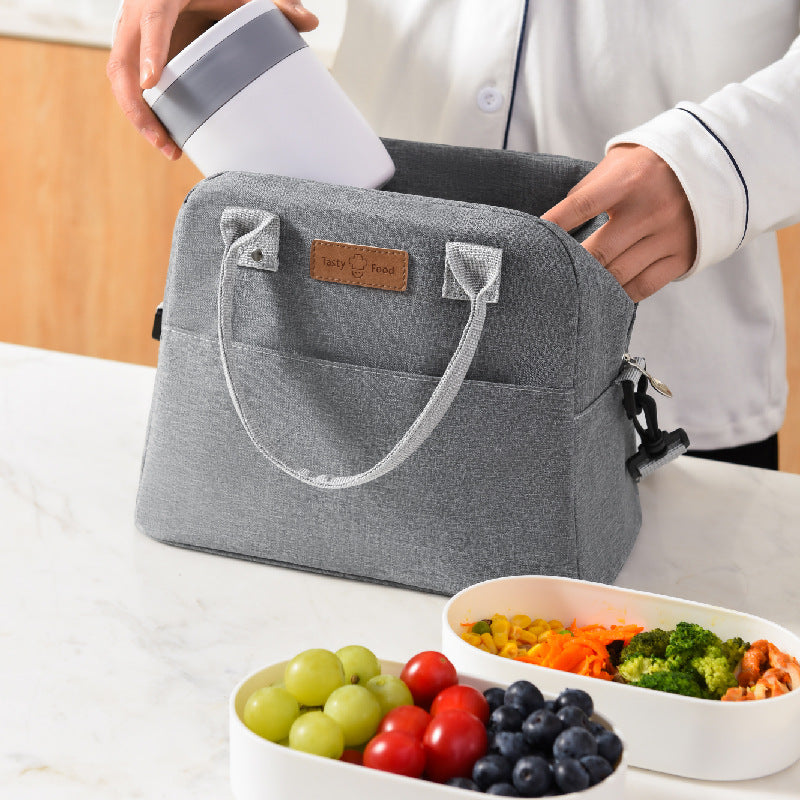 Beilian can obliquely span the lunch box bag to work, large-capacity lunch bag, aluminum foil thermal insulation bag, and portable  bento bag wholesale.
