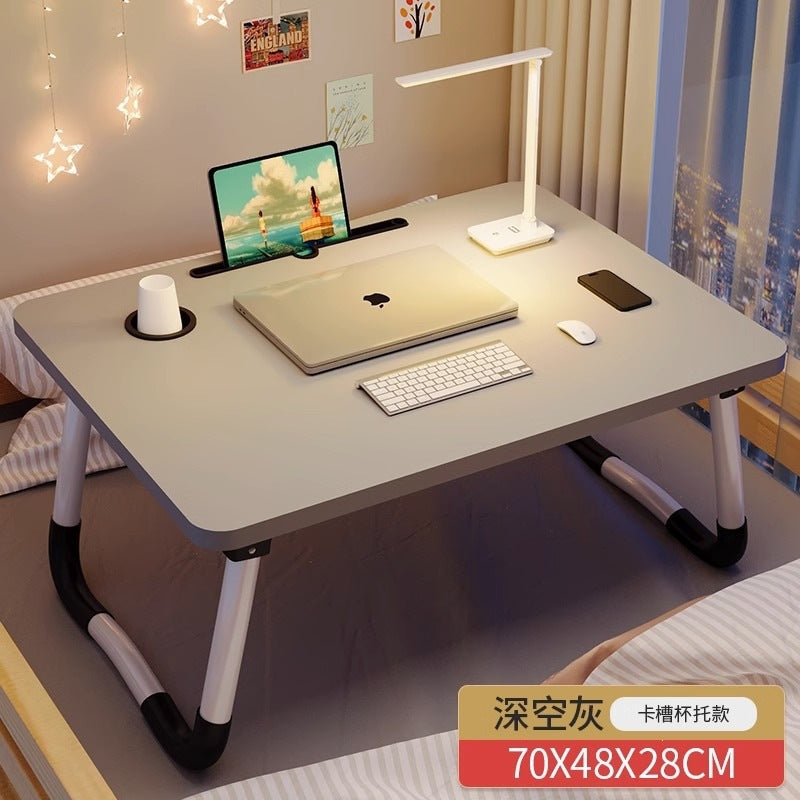 Small table on the bed, foldable computer desk, for home bedroom bay window desk, dormitory student dormitory lazy study table