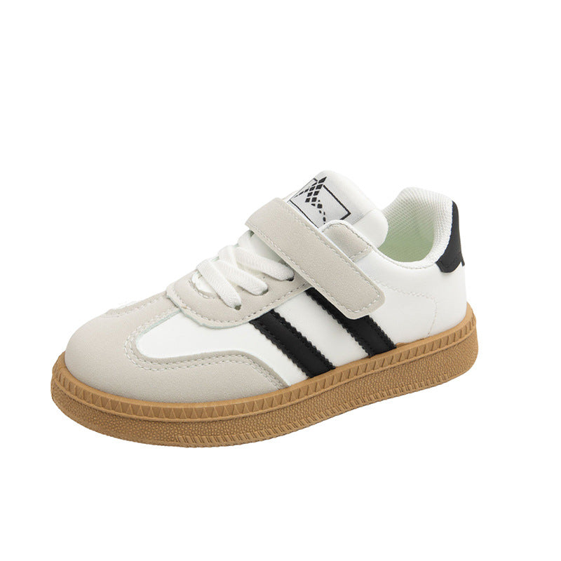 Children's sports shoes 2025 spring and autumn new boys versatile non-slip breathable student board shoes children's soft-soled German training shoes