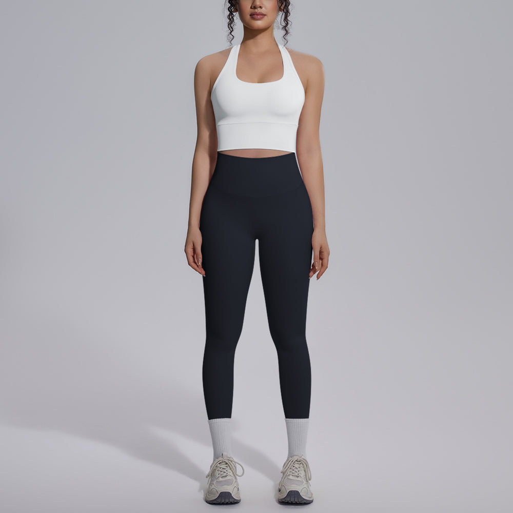 new arrival nude tight yoga wear sports beautiful back high waist hip lifting pants suit quick-drying running fitness wear