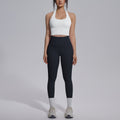 new arrival nude tight yoga wear sports beautiful back high waist hip lifting pants suit quick-drying running fitness wear