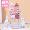 Cartoon water cup creative doll large capacity popular high-looking big belly cup student outdoor portable kids cup