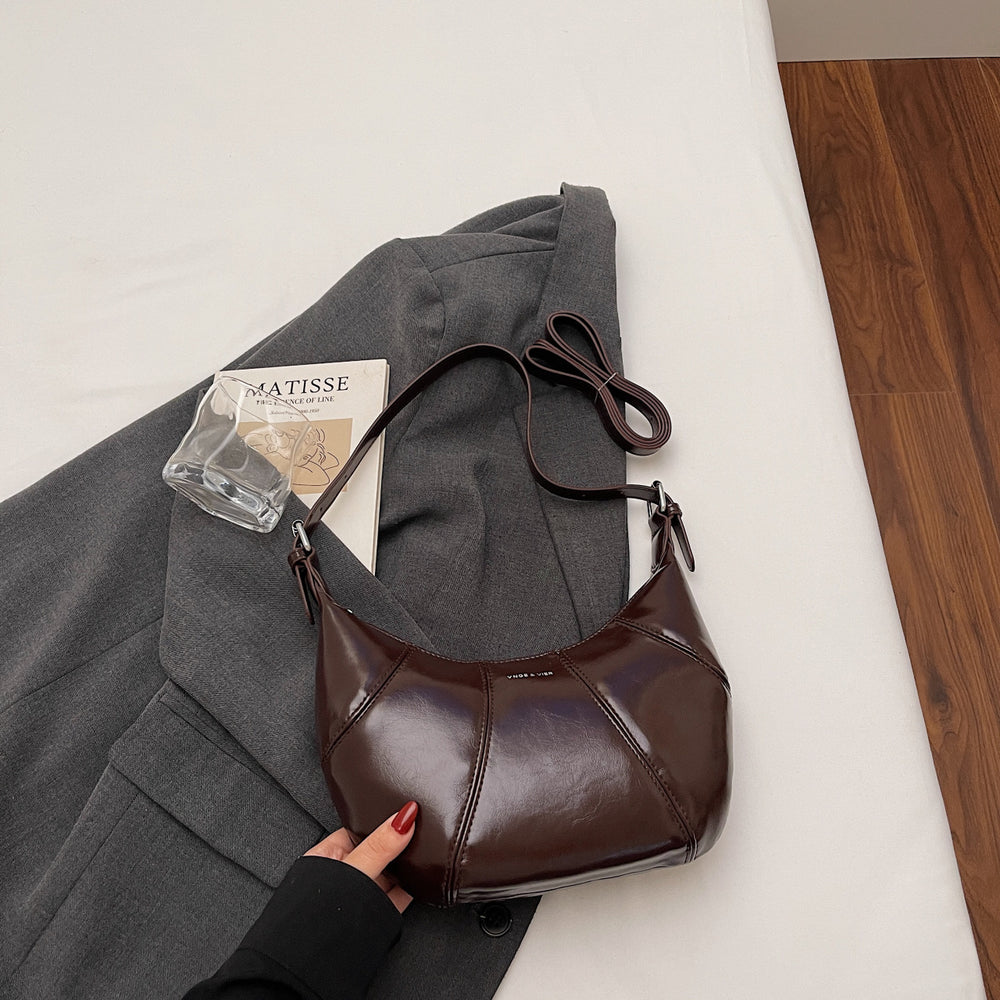 2025 new autumn/winter "maillard" style fashionable and versatile shoulder bag - commuter, niche design, crossbody bag, light luxury handbag
