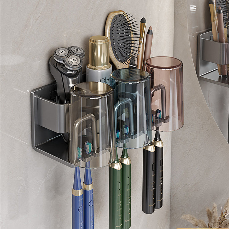 Removable toothbrush rack No punching mouthwash cup holder Wall hanging storage rack Electric toothbrush Toothpaste holder Wholesale