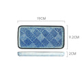 Japanese retro ceramic rectangular sushi plate - perfect for home use, desserts, pastries, creative flat plates, dim sum, and snacks
