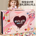 Diy beading kit for kids - necklace, bracelet & jewelry making - educational toy gift set for girls