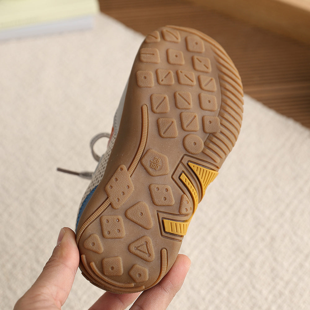 Girls' athletic shoes - new spring/autumn collection: breathable kids' running shoes, stylish color-blocked soft sole mesh casual shoes for older girls