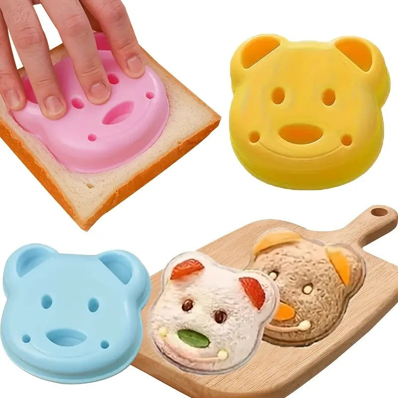 Diy sandwich mold bread cutter - cartoon toast cutter, rice ball mold, bread cutter - bear toast cutter