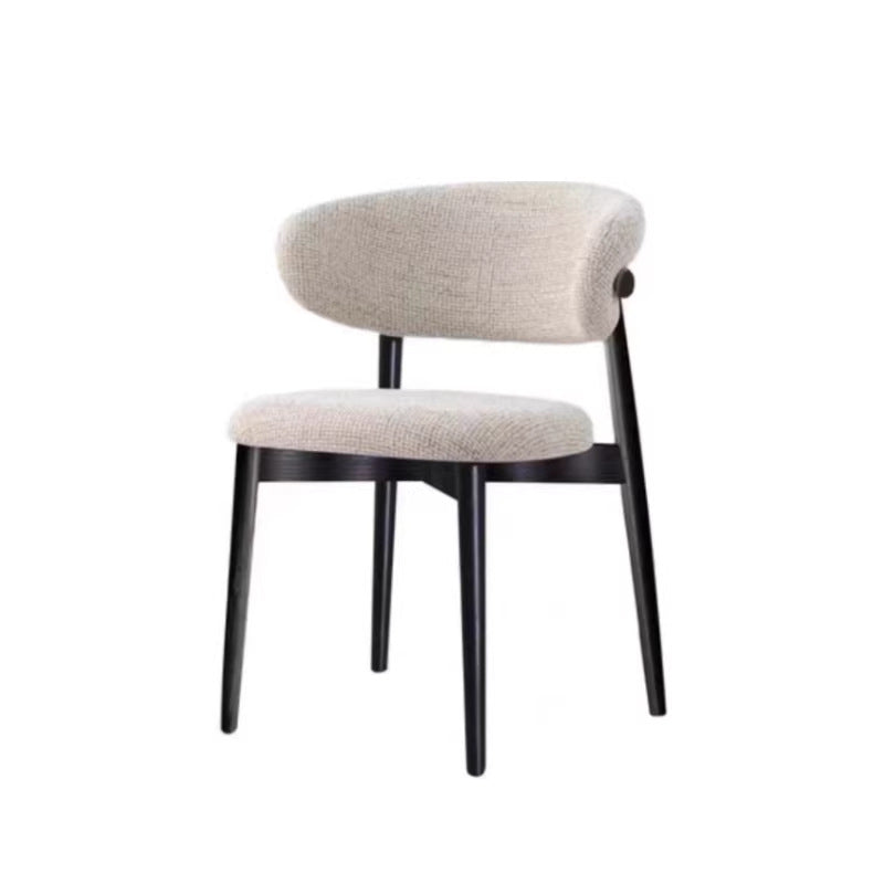 Modern minimalist solid wood dining chair, nordic retro chair, home dining table stool with backrest, natural wood style restaurant desk chair