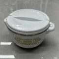 3986 floral gold-trimmed european, south american, north american, african, middle eastern, and arabian stainless steel dinnerware set - hot seller for family gatherings and export