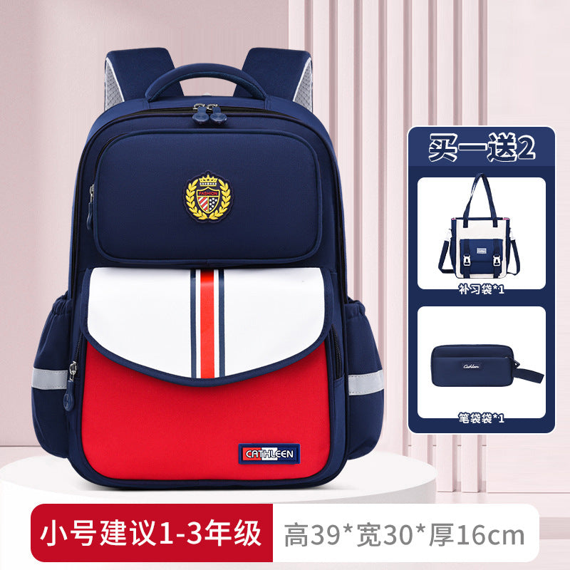 New primary school schoolbags for children in grades 3-6 to reduce the burden and wear-resistant Shaodong students  wholesale, light and cute