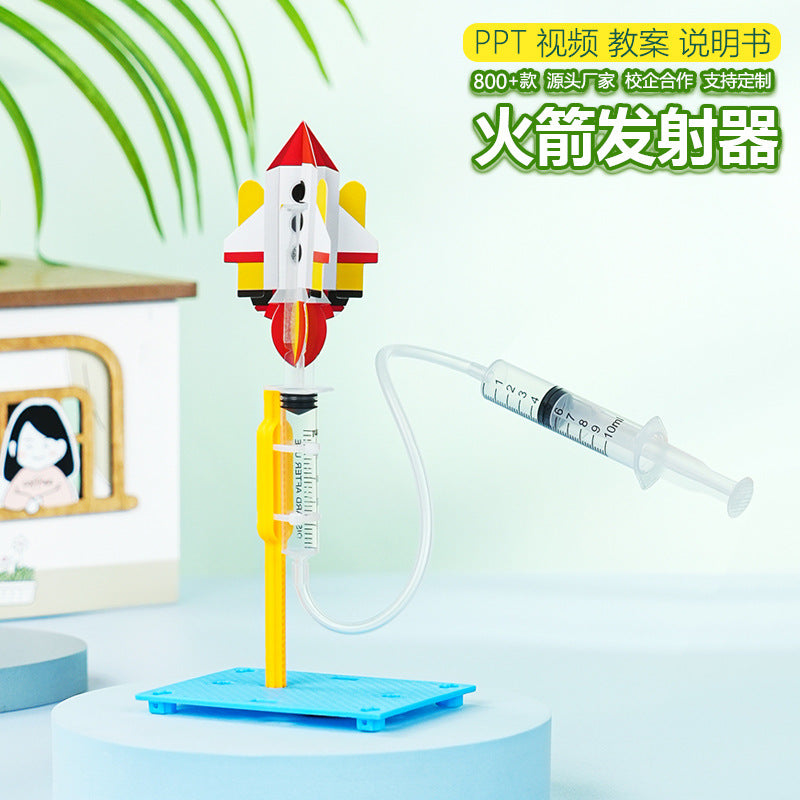 Rocket Launcher Technology Small Production Primary and Secondary School Students Handmade DIY Physical Operation Dynamics Material Pack Steam