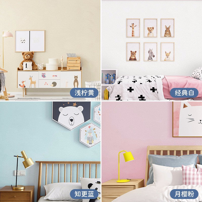 Special wallpaper for gray wall self-adhesive waterproof and moisture-proof 3D three-dimensional wall sticker wall wallpaper to cover ugliness household self-sticker decoration