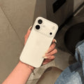 Light blue transparent large window suitable for instant change apple 17promax mobile phone case simple and clear iphone16 soft case