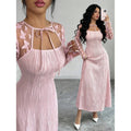 Amazon elegance longdresssummernew arrival waist slimming look a swing party banquet skirt