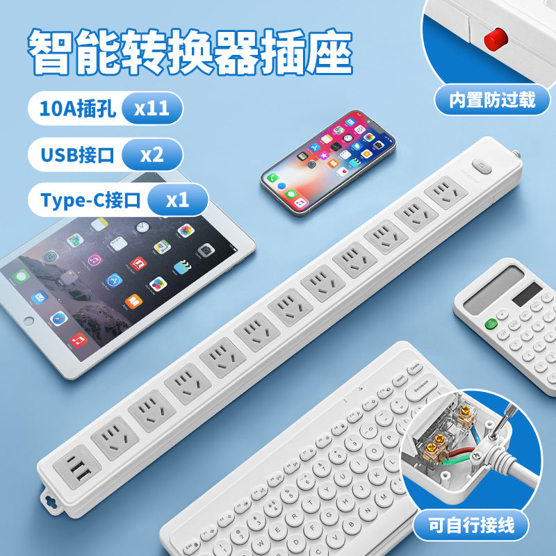 Multi-socket wireless power strip without cord socket with usb connection power strip self-wiring converter power strip power strip
