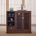 New chinoiserie tea cabinet solid wood tea cabinet tea side cabinet for homemovable tea table water boiling multi-functional storage sideboard