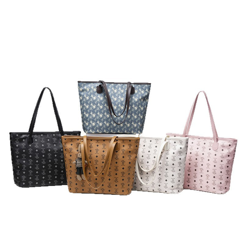 Large capacity tote bag for women - 2025 new arrival, versatile shoulder bag, premium quality handbag, printed tote