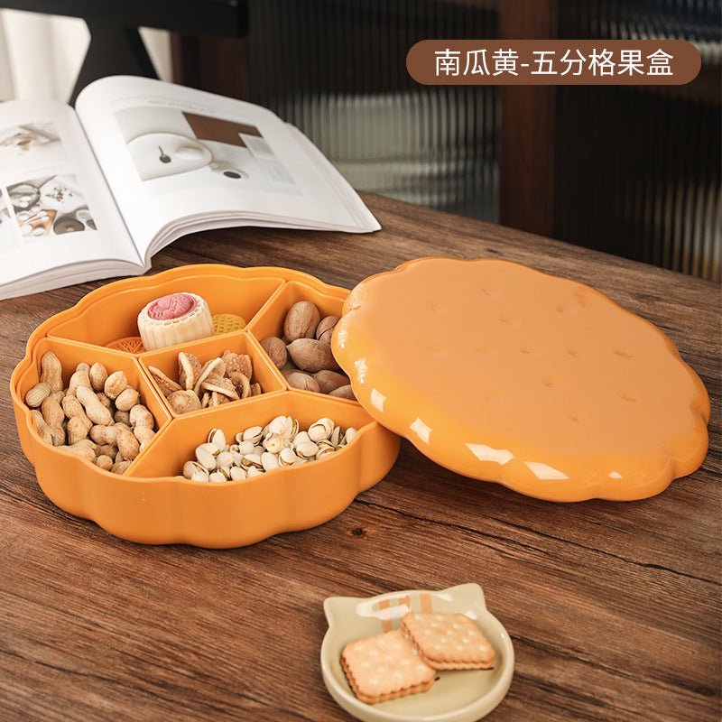 Creative and simple dried fruit box Internet celebrity household grid candy box fruit plate Chinese New Year fruit box living room snack storage box