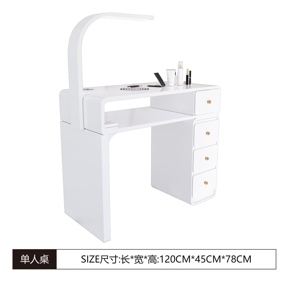 Widened 45cm nail table and chair set - special offer! economical single/double, light luxury, multi-functional, odorless, carbon steel with baked enamel finish