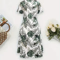 wholesale women's short-sleeved dresses, fashionable women's dresses for spring, summer, and autumn, new cross-border printed designs