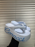 8cm popular platform flip-flops for women, new 2026 summer collection, stylish outdoor sandals