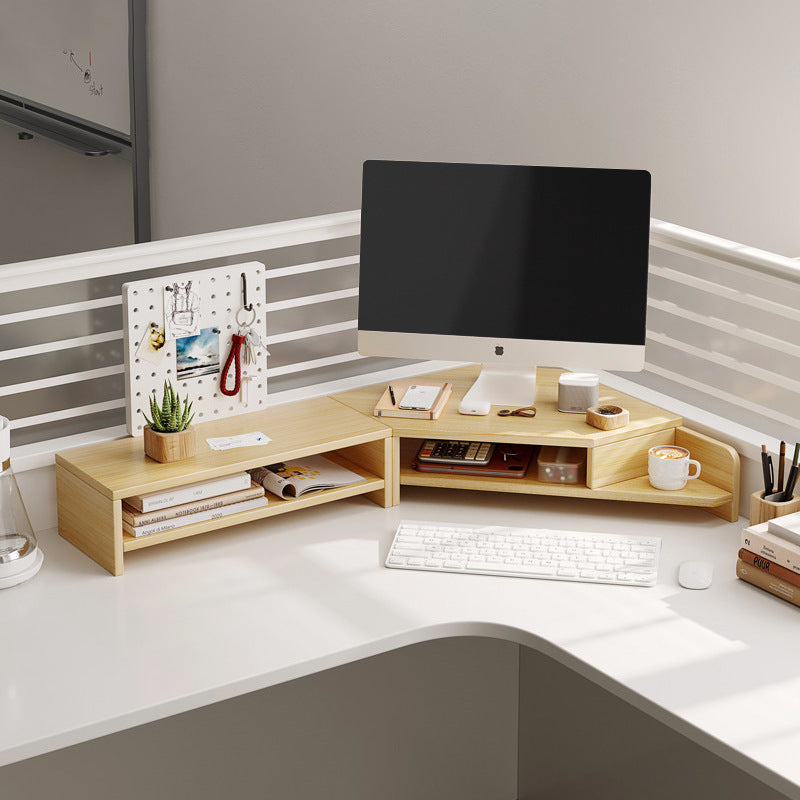 Computer elevated stand monitor bracket desktop bracket office desktop storage shelf workstation corner hole board