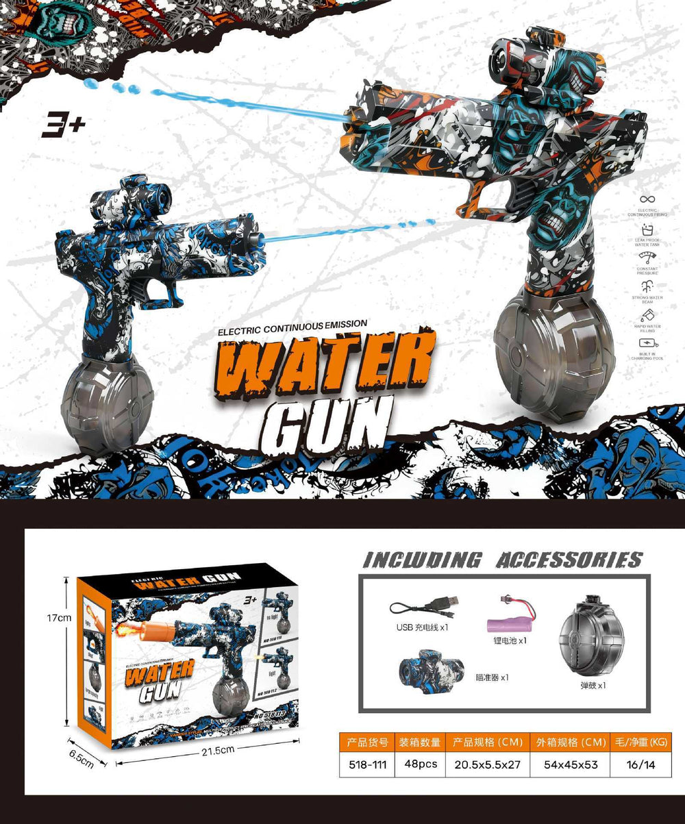 hot-selling water gun launch toy graffiti m416 amazon tk cross-border hot-selling short-spike toy water gun wholesale