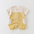 Summer romper infant baby bodysuit cool comfortable thin breathable short sleeve onesie cartoon style