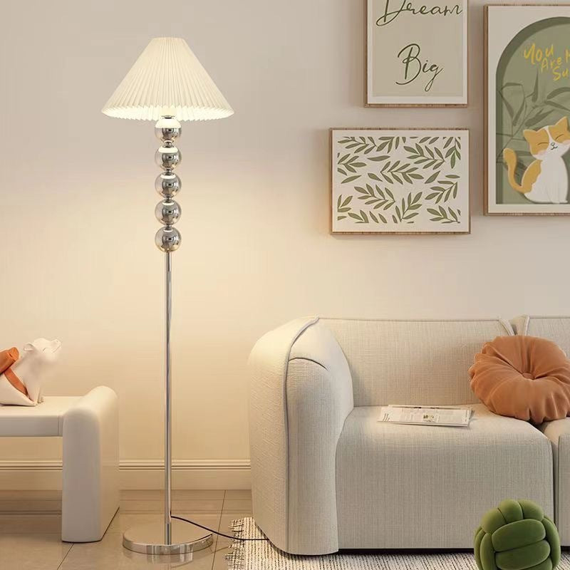 Five-sphere floor lamp - nordic retro pleated living room sofa decorative ambient light - minimalist eye-caring bedroom bedside lamp