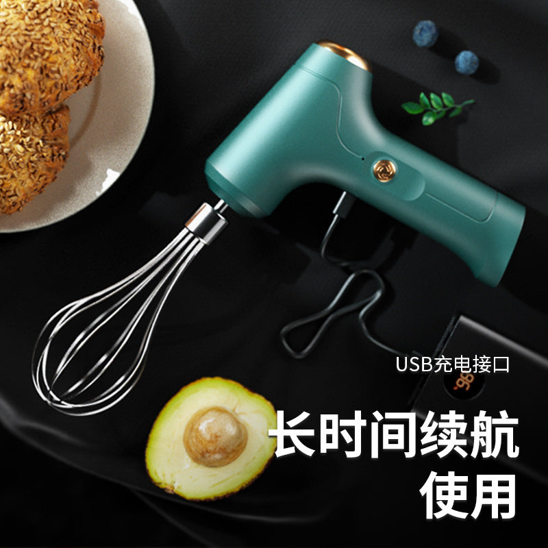 For homebaking wireless handheld electric egg whisk whipped cream mixer kitchen baking gadget egg white whisk