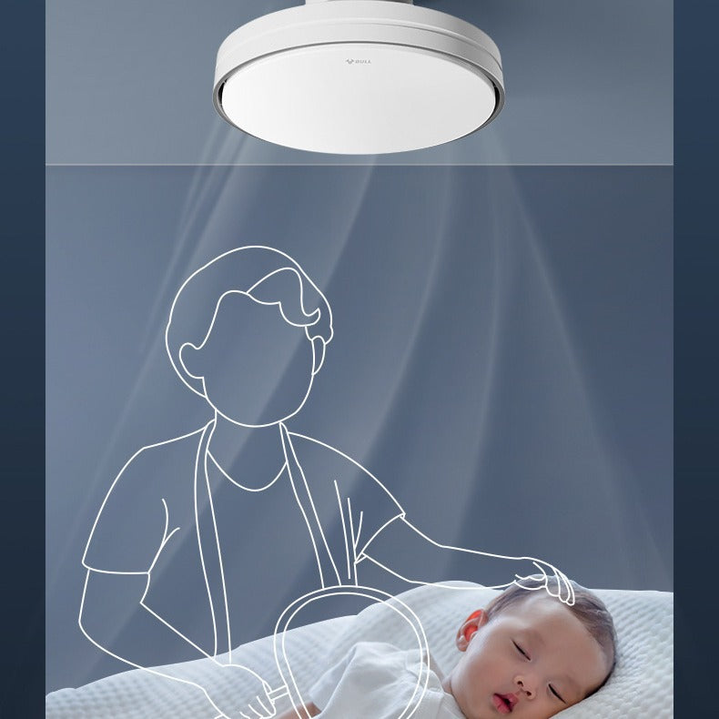 Bull bladeless fan light invisible ceiling fan light intelligent voice bedroom ceiling light decorative lighting ceiling fan with light