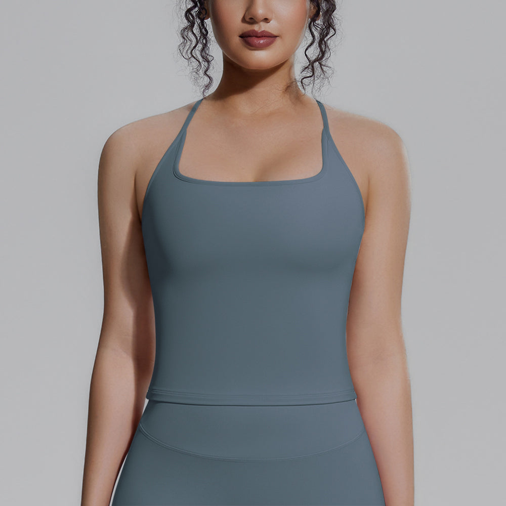 new arrival tight sports intimates women's padded i-shaped back yoga tops pilates fitness vest