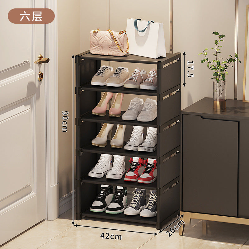 Simple shoe rack storage shoe rack multi-layer space saving door dormitory shoe cabinet household storage slipper rack rack