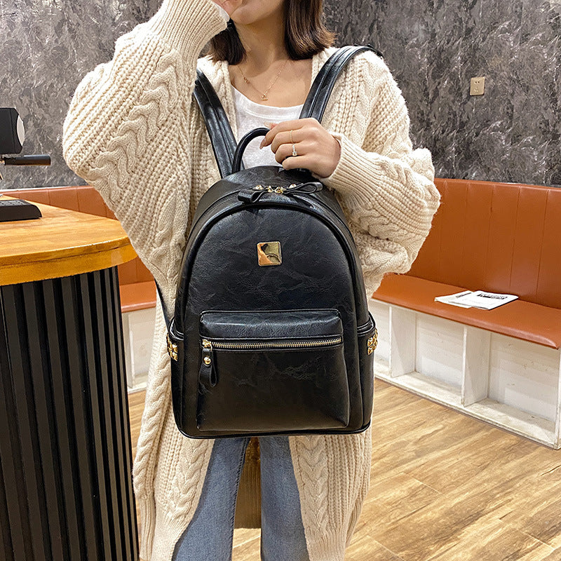 2025 new fashion cross-border retro backpack women's casual travel large capacity bag - dropshipping available