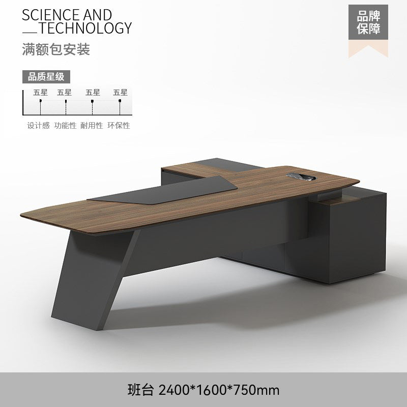 Customizable executive desk and chair set - modern minimalist office furniture for business leaders - customizable configuration