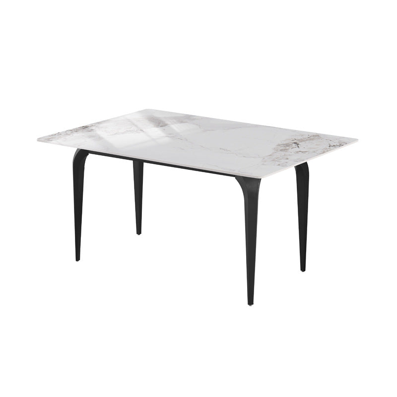 Rock slab dining table small apartment for homenew arrival modern casualaccessible luxury dining table rectangular dining table elephant leg dining table