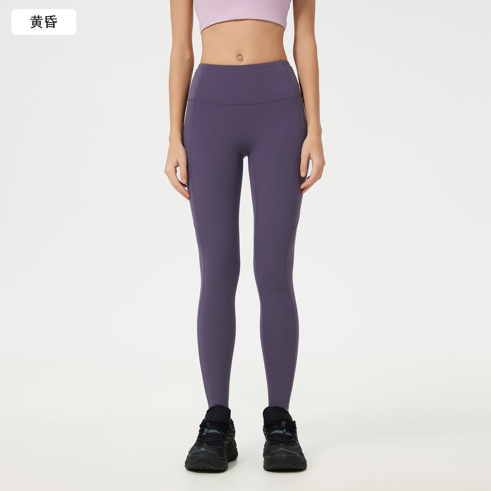 No awkward line yoga pants women's high waist abdominal control running fitness pants hip lifting naked sports nine-point pants d25037