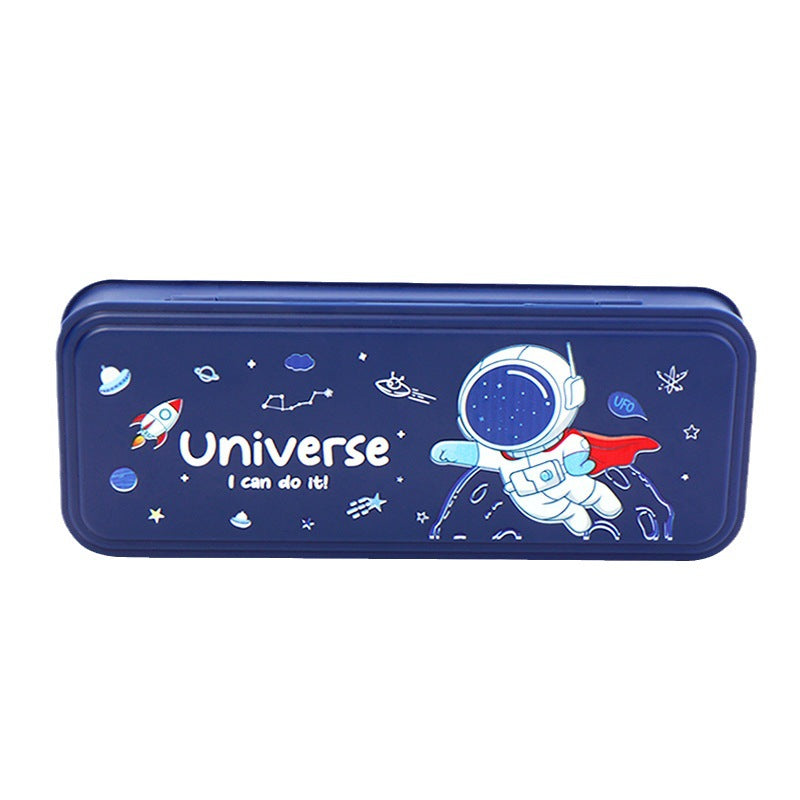 Primary school students stationery box wholesale children cartoon girl cute astronaut pencil case large capacity multi-functional pencil case