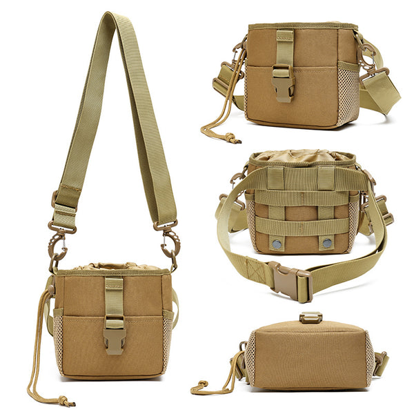 New grocery bag, slingshot bag, marble mud ball storage, portable fanny pack, molle camouflage tactical fanny pack, recycling bag